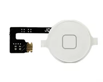 Шлейф iPhone 4 на кн HOME в сборе белый 1кл