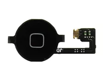 Шлейф iPhone 4 на кн HOME в сборе черный 1кл