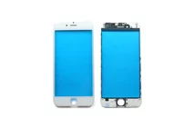 Стекло+рамка iPhone 6 (4.7) белое 1кл