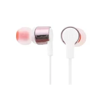Наушники JBL T210 с микрофоном розовое золото