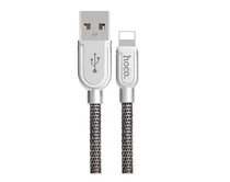 Кабель Hoco U15 Lightning - USB серый, 1м
