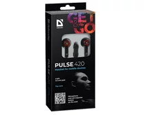 Наушники Defender Pulse 420 с микр черный + красн