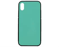 Чехол iPhone X Glass (голубой)
