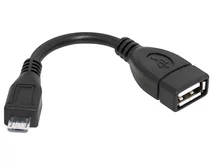 OTG Defender microUSB - USB, 8см, черный