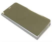 Чехол книжка Samsung A730F A8+ 2018 Mirror (серебро)
