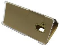 УДАЛИТЬЧехол книжка Samsung A730F A8+ 2018 Mirror (золото)