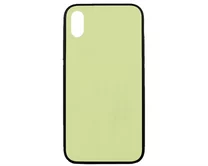 Чехол iPhone X Glass (желтый)