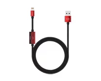 Кабель McDodo CA-5022 2in1 Lightning -Lightning audio -USB красн,1,2м