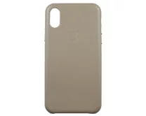 Чехол iPhone X Leather Case copy в упак (серый)