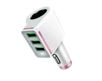 АЗУ-3USB Ldnio CM12 4.2A белый + гнездо АЗУ