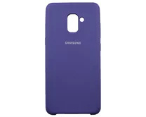 Чехол Samsung A730F A8+ 2018 Silicone case (фиолетовый)