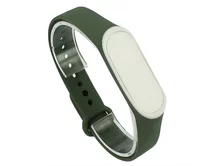 Ремешок Xiaomi Mi Band 3/4 силиконовый хаки-белый #21
