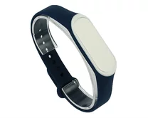 Ремешок Xiaomi Mi Band 3/4 силиконовый темно сине-белый #14