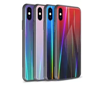 Чехол iPhone X Glass Rainbow 3D в ассортименте