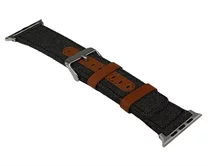 Ремешок Watch Series 42mm/44mm/45mm/49mm New Canvas кожа черный