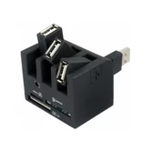 USB HUB 3 порта USB 2.0 + CardReader черный