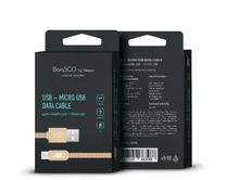 Кабель BoraSCO micro - USB золотой, 1м