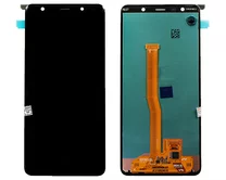 Дисплей Samsung A750F A7 (2018) +тач черный (Service Pack 100%)