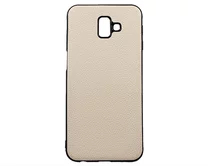 Чехол Samsung J610F J6+ 2018 Экокожа (бежевый)