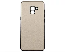 Чехол Samsung A730F A8+ 2018 Экокожа (бежевый)