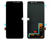 Дисплей Samsung A730F A8 Plus (2018) + тач черный (Копия - Hard OLED)