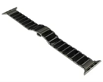 Ремешок Watch Series 42mm/44mm/45mm/49mm Ceramic steel черный