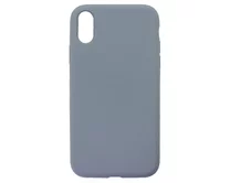 Чехол iPhone XR Liquid Silicone FULL (лаванда)