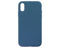 Чехол iPhone XR Liquid Silicone FULL (темно-синий)