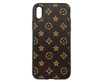 УДАЛИТЬЧехол iPhone X/XS Экокожа (LV-коричневый)