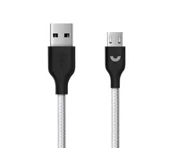 Кабель Prime Line microUSB - USB нейлон  серый, 1м