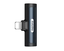 Переходник Remax RL-LA03i Lightning + 3.5 jack + Lightning черный