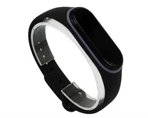 Ремешок Xiaomi Mi Band 3/4 силиконовый черно-фиолетовый #19