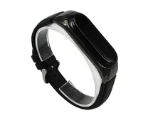Ремешок Xiaomi Mi Band 3/4 кожаный NEW черный