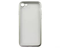 Чехол iPhone 7/8/SE 2020 Матовый (серебряный край)