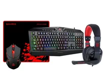 Игровой набор 4в1 Redragon S101-BA (черный)