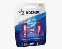 Аккумулятор AA Космос HR06 2-BL 2500mAh (1упак)