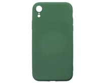 Чехол iPhone XR Microfiber (темно-зеленый)