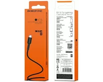 Кабель Borofone BX16 microUSB - USB черный, 1м