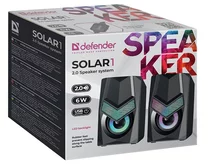 Акустическая 2.0 сист Defender Solar 1, черн