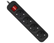 Сет фильтр 1.8м Defender G418 чер, 4 розетки+кнопка