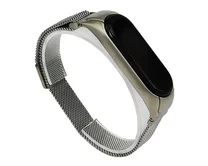Ремешок Xiaomi Mi Band 5 Milanese Loop серебро #1