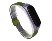 Ремешок Xiaomi Mi Band 3/4 стальной омбре серо-зеленый #1