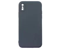 Чехол iPhone X/XS TPU Matte 2.0mm (темно-синий)