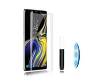 Защитное стекло Samsung S21 Ultra 3D прозрачное с клеем и UV лампой