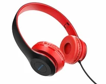 Наушники Borofone BO5 + с микрофоном красные