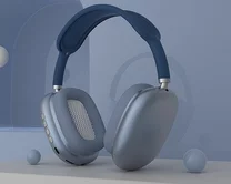 Наушники с Bluetooth Macaron P9 Plus синие