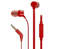 Наушники JBL T110 с микрофоном красные