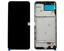 Дисплей Samsung A225F A22 в сборе черный (Копия - Hard OLED BIG)