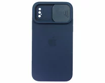 Чехол iPhone X/XS Protect Cam (темно-синий)