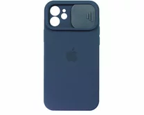 Чехол iPhone 12 Protect Cam (темно-синий)
